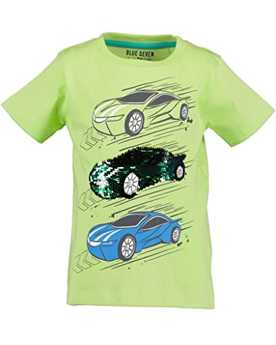 Blue Seven Kinder T-Shirt Kurzarm Wechsel Motiv 802222 (92, Auto Grün) von Blue Seven