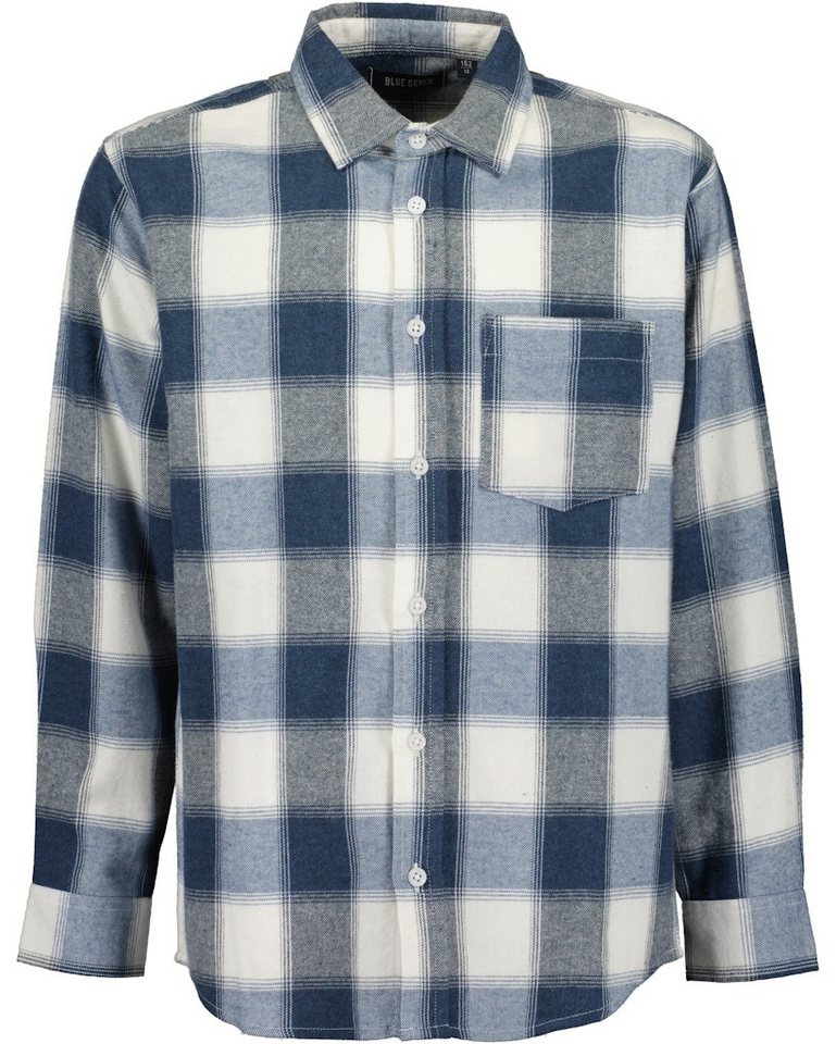Blue Seven Langarmhemd Blue Seven Jungen Karo Flanell Hemd Langarm jeansblau (1-tlg., kein Set) von Blue Seven