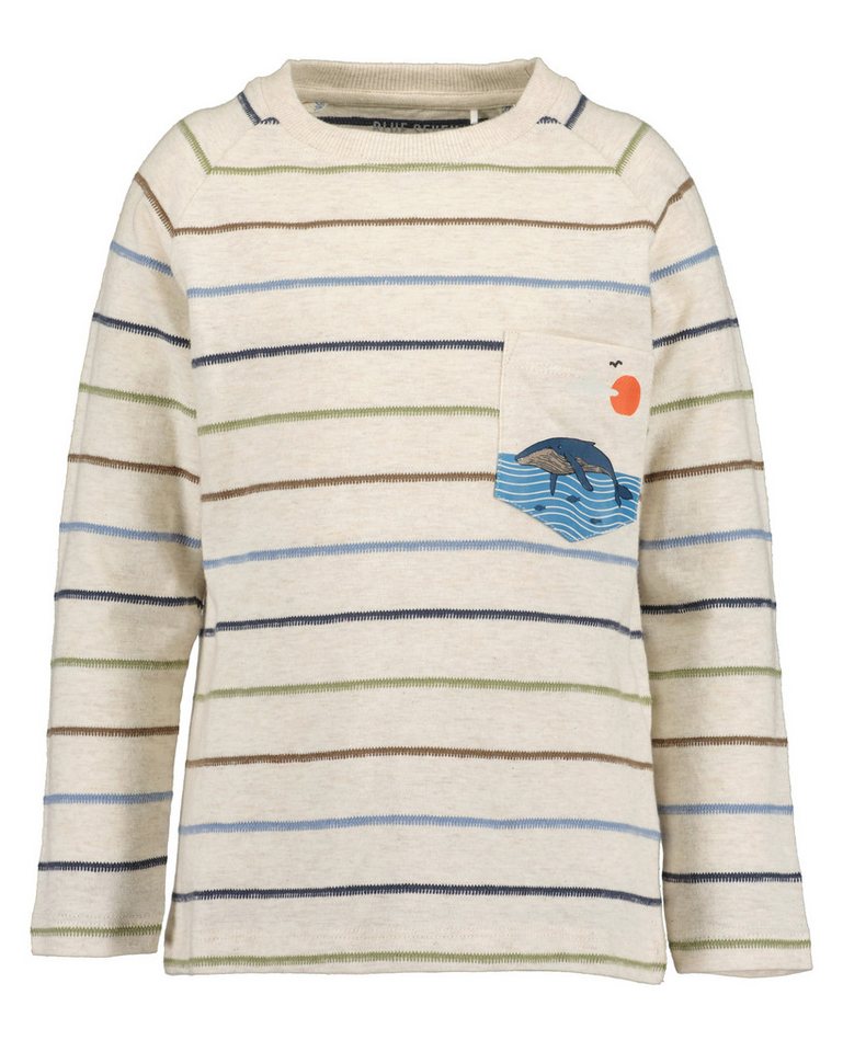 Blue Seven Langarmshirt im Ringellook mit aufgesetzter Brusttasche von Blue Seven