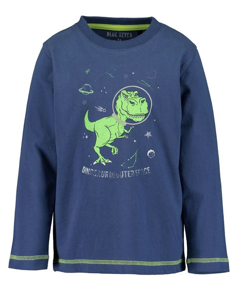 Blue Seven Longsleeve Blue Seven Longsleeve mit Print Space" (1-tlg) aus reiner Baumwolle, mit Frontprint" von Blue Seven