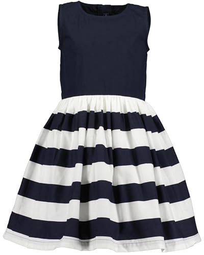 Blue Seven Mädchen Kleid gestreift mit Rundhalsausschnitt Kurzarm Kids Girls Dresses 595 - Nachtblau 116 von Blue Seven