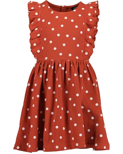 Blue Seven Mädchen Kleid mit Rundhalsausschnitt Baumwolle Kurzarm Sommerkleid LA Dolce VITA 323 - ROT 128 von Blue Seven