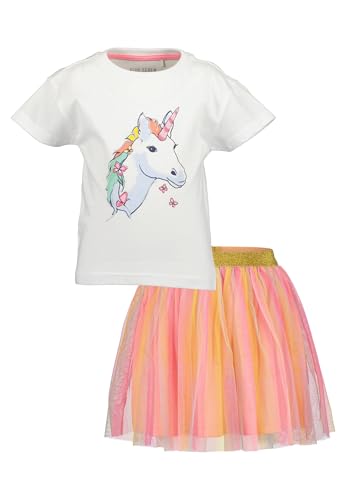 Blue Seven Mädchen Set: T-Shirt und Tüllrock Einhorn Zweiteiler Sommer MARKETPLACE + ONLINE - 2er Set 001 - Weiss 104 von Blue Seven
