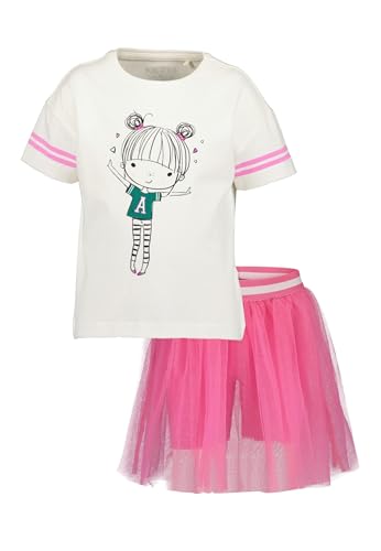 Blue Seven Mädchen Set: T-Shirt und Tüllrock Sommeroutfit Zweiteiler Sommer MARKETPLACE + ONLINE - 2er Set 010 - Offwhite + Azalee 122 von Blue Seven