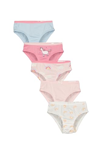 Blue Seven Mädchen Slips 5er Pack Baumwolle Unterhosen - 5er Pack M01 - HL BLUE-2XROSA-2XAOP 128 von Blue Seven