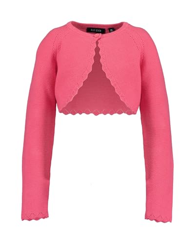 Blue Seven Mädchen Strickbolero mit Rundhalsausschnitt Baumwolle Langarm Kids Girls Basics 421 - PINK 92 von Blue Seven