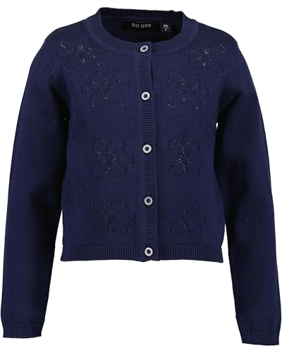 Blue Seven Mädchen Strickjacke mit Rundhalsausschnitt Baumwolle Langarm Kids Girls Basics 564 - Ultramarin 98 von Blue Seven