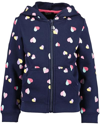 Blue Seven Mädchen Sweatjacke mit Kapuze Langarm Kinder Hoodie Kids Girls Basics 564 - Ultramarin 92 von Blue Seven
