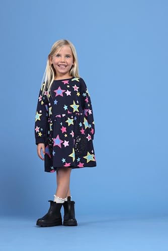 Blue Seven Mädchen Sweatkleid Unicorn 591 - Nachtblau 104 von Blue Seven