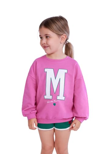 Blue Seven Mädchen Sweatshirt Rundhalsausschnitt Langarm Sporty 413 - Azalee, 110 von Blue Seven