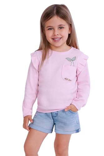 Blue Seven Mädchen Sweatshirt mit Rundhalsausschnitt Langarm Ocean 405 - ROSA 122 von Blue Seven