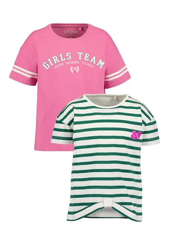 Blue Seven Mädchen T-Shirts 2er Set Rundhals Kurzarm Sommer MARKETPLACE + ONLINE - 2er Pack M01 - Azalee + DK GRÜN 122 Blue Seven Mädchen T-Shirts 2er Set Rundhals Kurzarm Sommer MARKETPLACE + ONLINE - 2er Pack M01 - Azalee + DK GRÜN 122 von Blue Seven