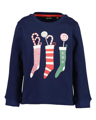 Blue Seven Mädchen Weihnachts-Sweatshirt X-Mas 564 - Ultramarin 110 von Blue Seven