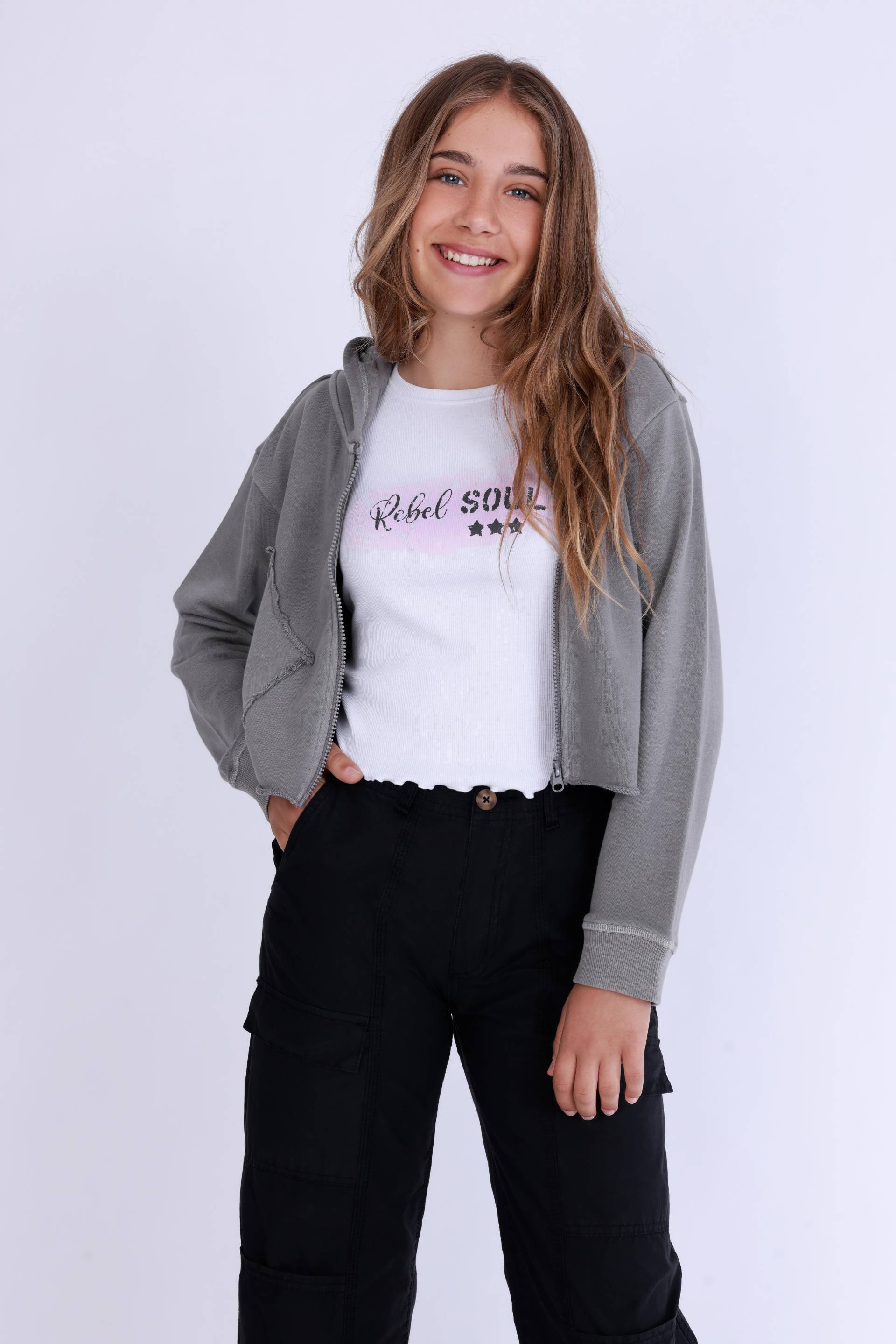 Blue Seven - Md Rippen Top, Rundhals weiss - Gr. - 176 von Blue Seven