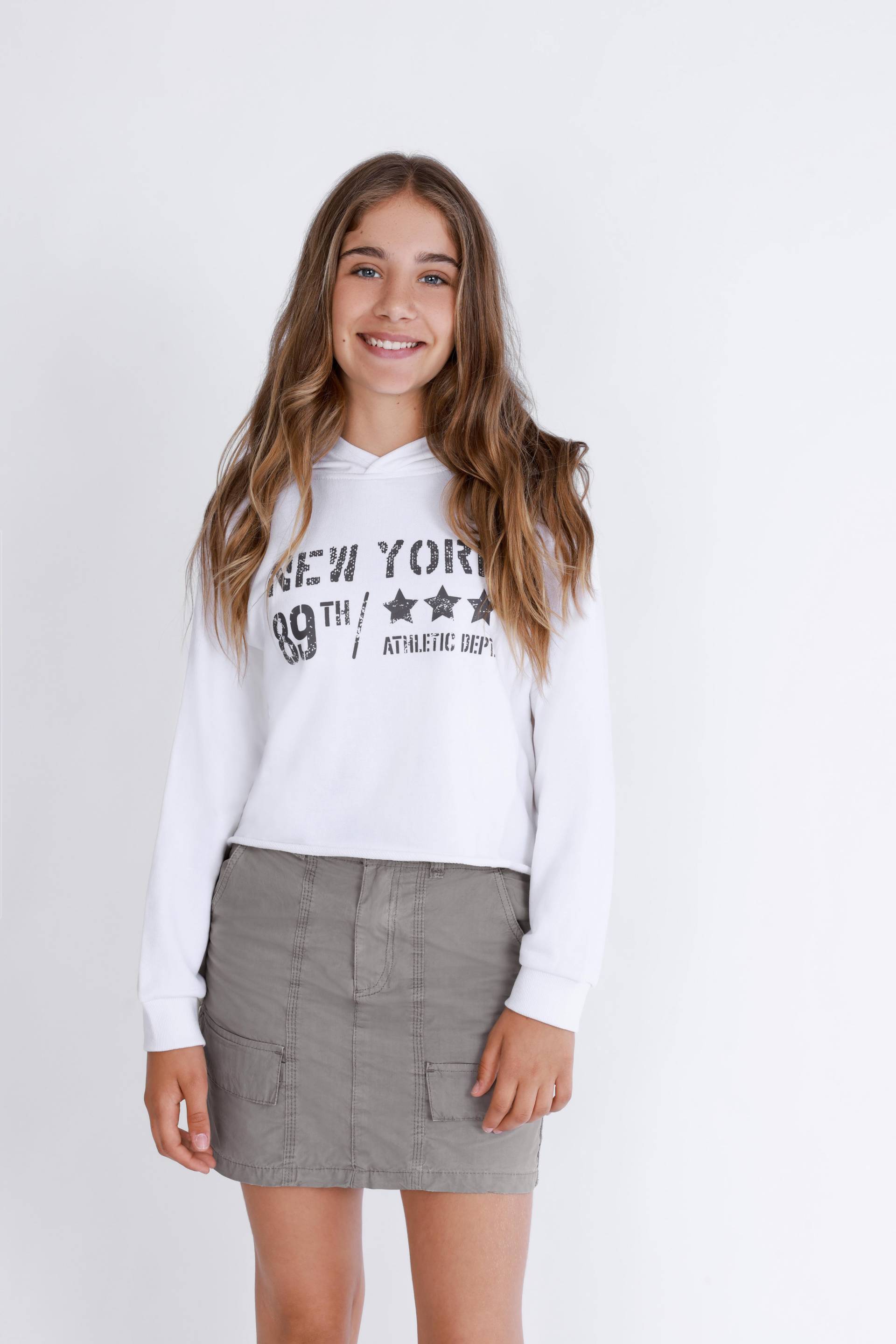 Blue Seven - Md Sweatshirt, Kapuze weiss - Gr. - 176 von Blue Seven