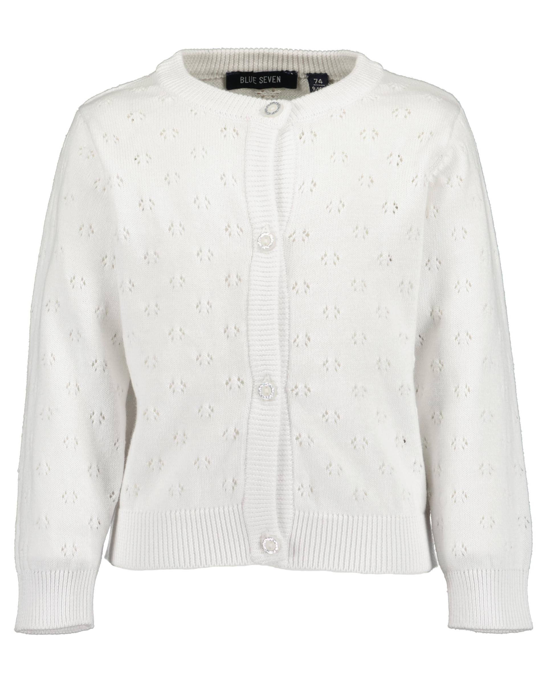 Blue Seven - Mini Md Strickjacke, Rundhals weiss - Gr. - 74 von Blue Seven