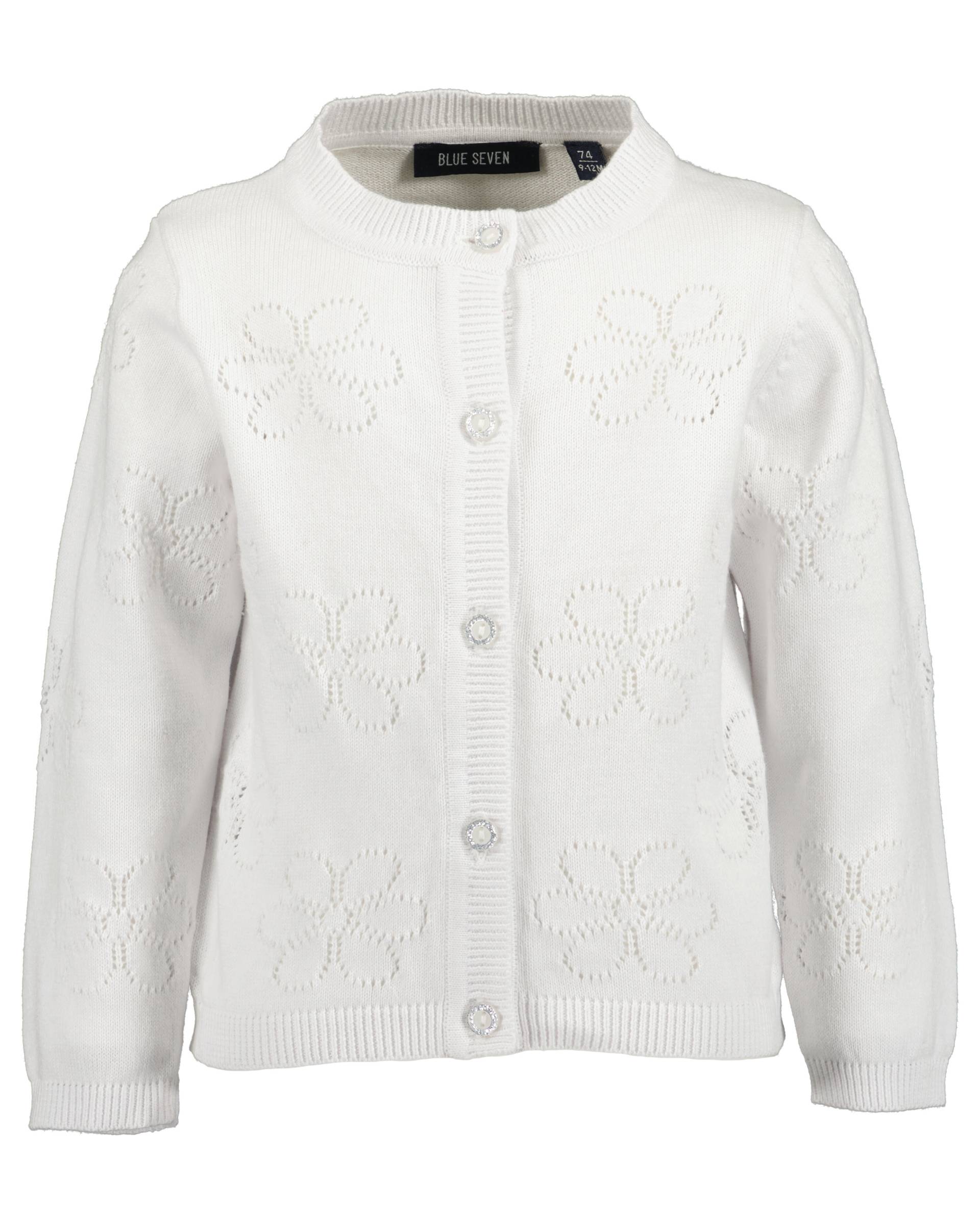 Blue Seven - Mini Md Strickjacke, Rundhals weiss - Gr. - 74 von Blue Seven