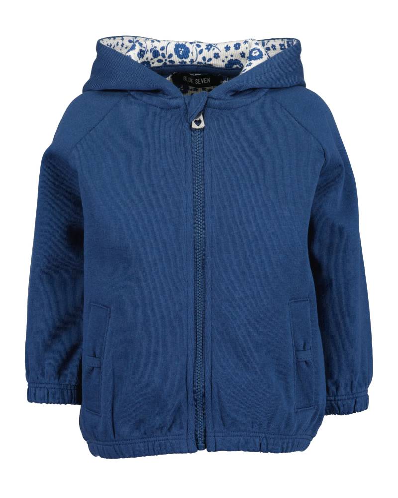 Blue Seven - Mini Md Sweatjacke, Kapuze blau - Gr. - 80 von Blue Seven