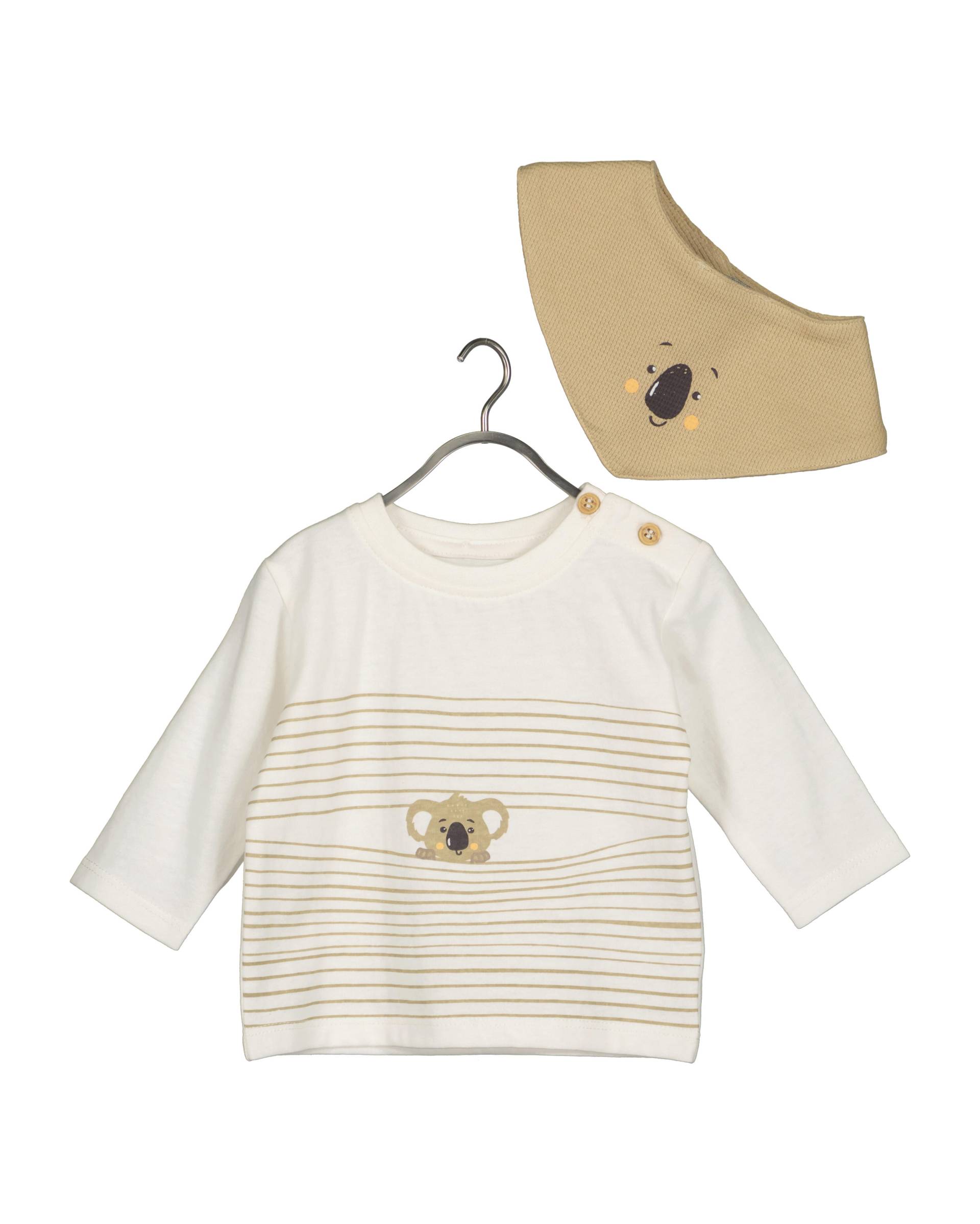 Blue Seven - NB T-Shirt, Rundhals+Halstuch cremefarben - Gr. - 62 von Blue Seven