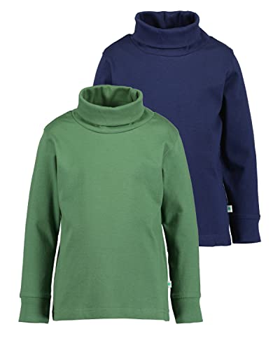 Blue Seven Jungen Rollkragenpullover Kids Boys Basics - 2er Pack M02 - Ultramarin + DK GRÜN 110 von Blue Seven