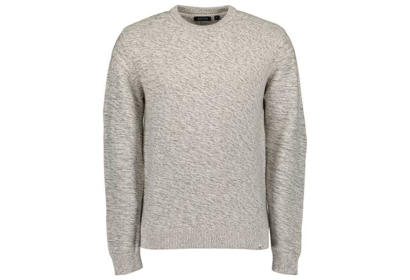 Blue Seven Rundhalspullover Herren Strickpullover meliert mit Rundhals - Unifarbener Pullover von Blue Seven