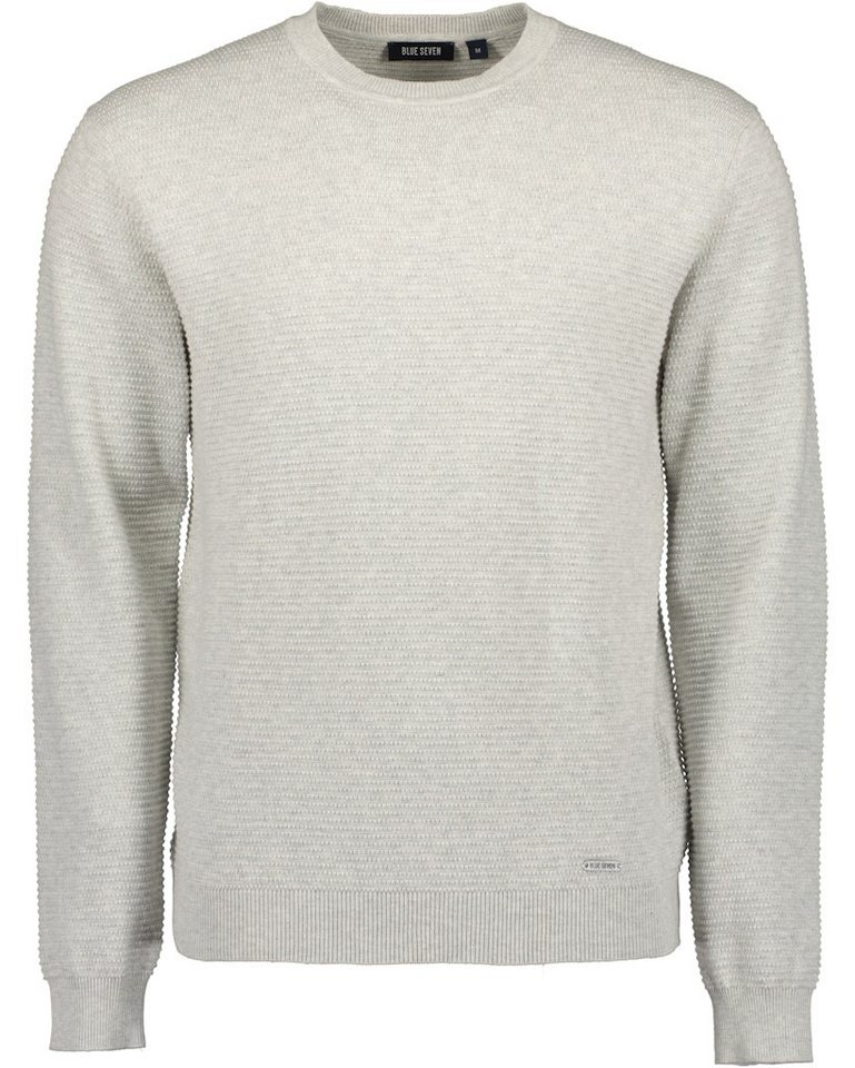 Blue Seven Strickpullover Blue Seven Herren Pullover nebelgrau (1-tlg) von Blue Seven