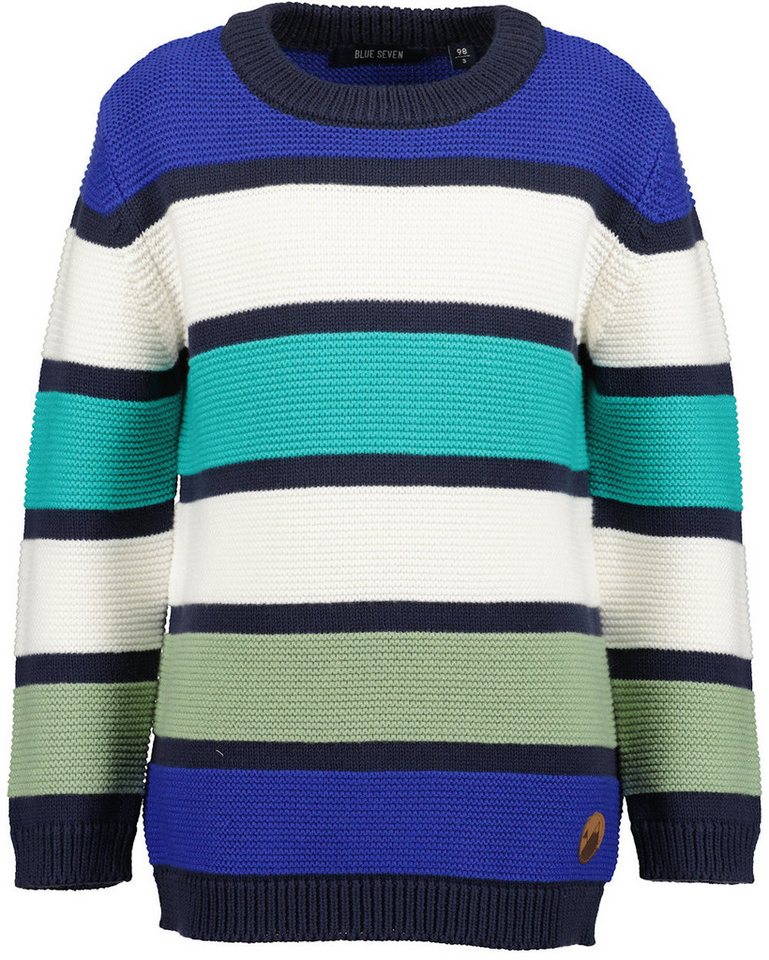 Blue Seven Strickpullover Blue Seven Jungen Pullover Strickpullover Streifen ultramarin (1-tlg) von Blue Seven