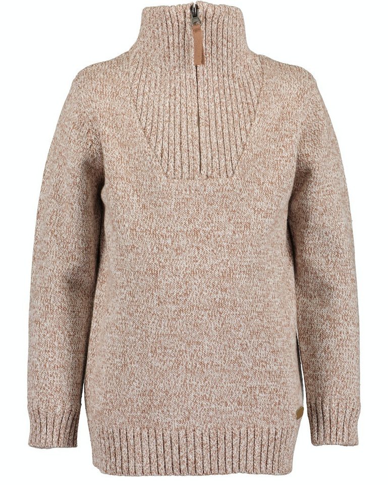 Blue Seven Strickpullover Blue Seven Jungen Pullover Strickpullover Troyer beige (1-tlg) von Blue Seven