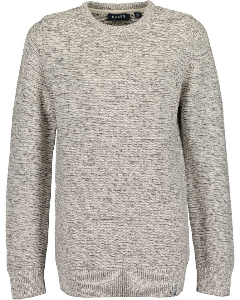 Blue Seven Strickpullover Blue Seven Jungen Pullover Strickpullover beige meliert (1-tlg) von Blue Seven