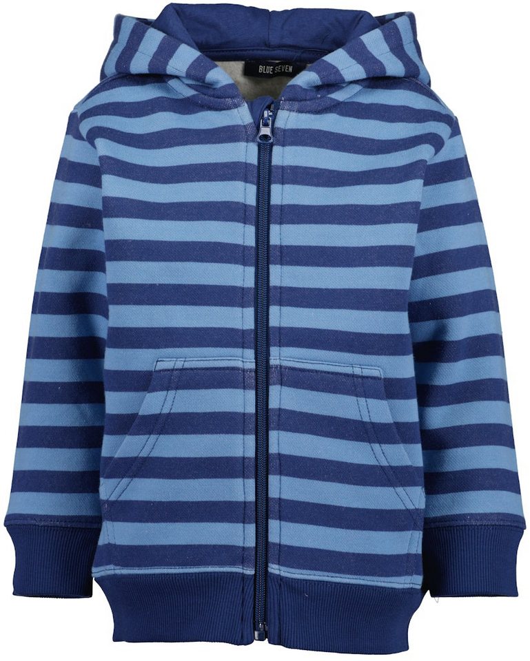 Blue Seven Sweatjacke Blue Seven Jungen Sweatjacke Jacke Kapuze ringel dunkelblau (1-tlg) von Blue Seven