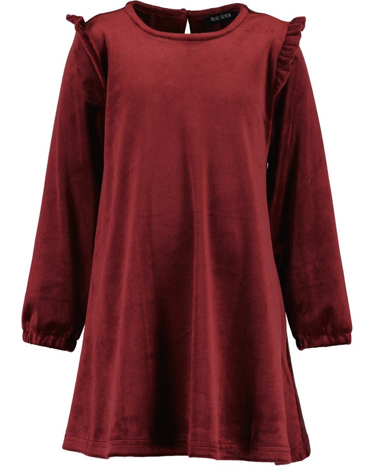 Blue Seven Sweatkleid in samtiger Optik und mit süßen Rüschen von Blue Seven