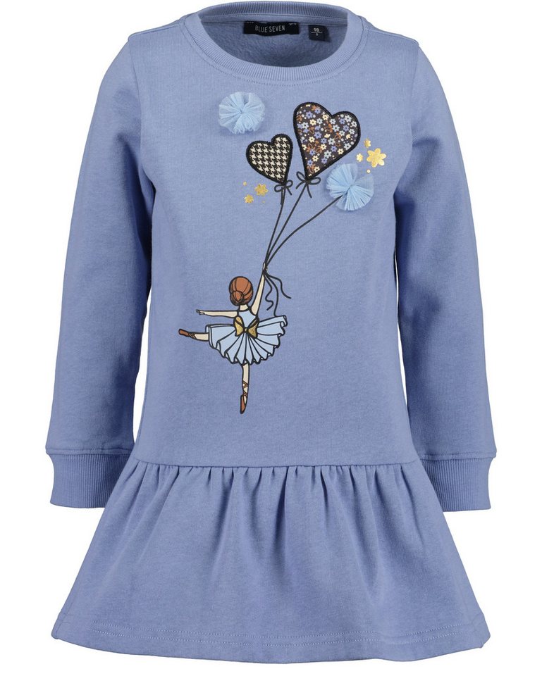 Blue Seven Sweatkleid mit hochwertigem Frontmotiv mit Tüll-Applikation Blue Seven Sweatkleid mit hochwertigem Frontmotiv mit Tüll-Applikation von Blue Seven