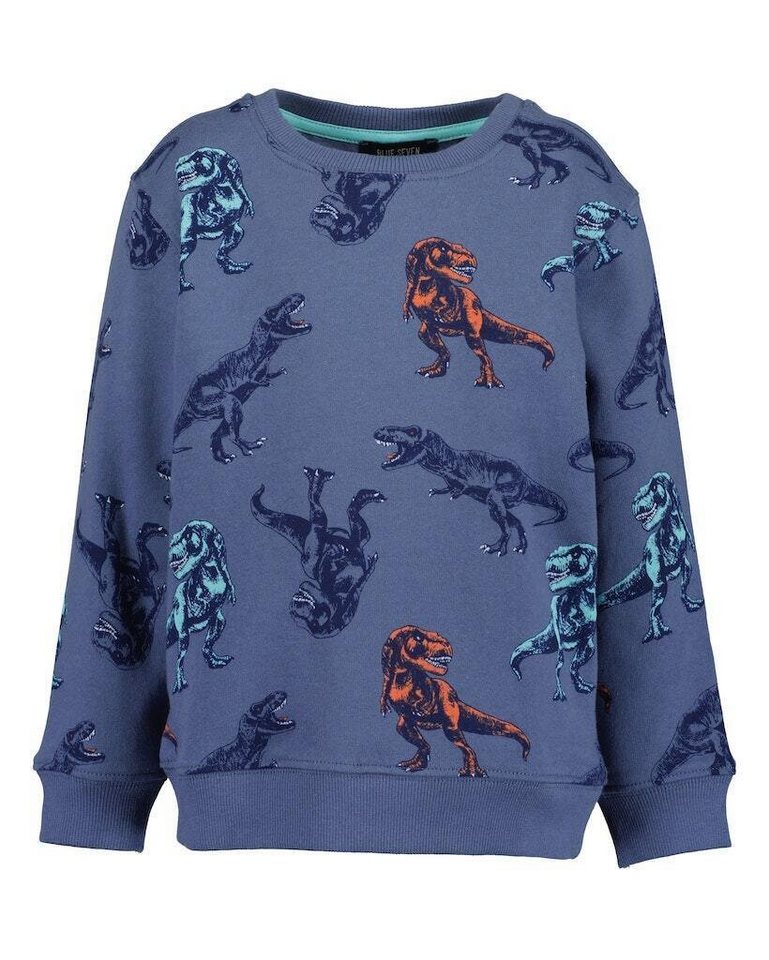 Blue Seven Sweatshirt Blue Seven® Jungen Sweatshirt Dino T-Rex von Blue Seven