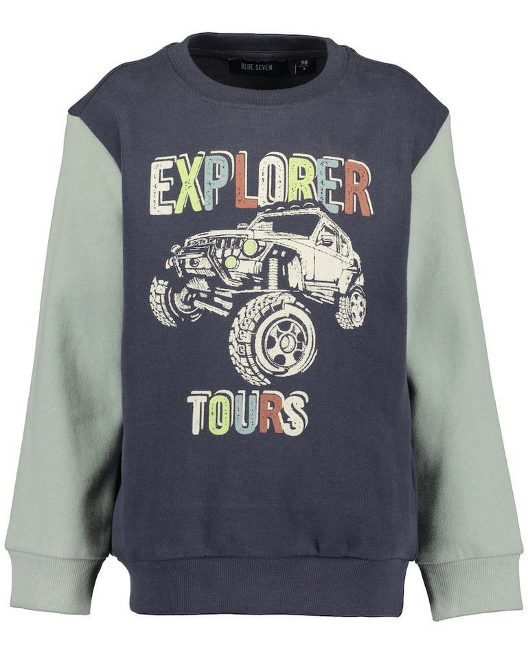 Blue Seven Sweatshirt Blue Seven Jungen Sweatshirt Pullover Road Trip grau (1-tlg) von Blue Seven