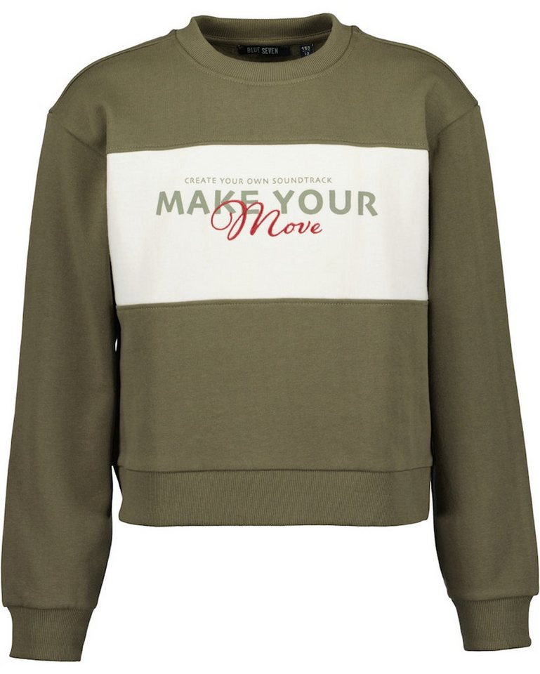 Blue Seven Sweatshirt Blue Seven Mädchen Sweatshirt Move Pullover teegrün (1-tlg) von Blue Seven