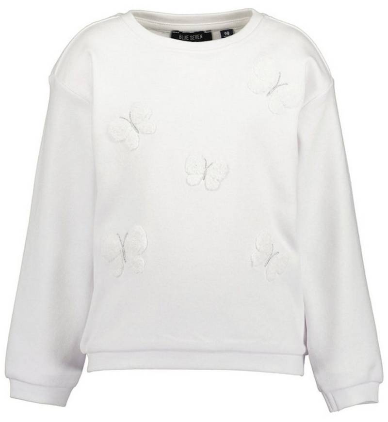 Blue Seven Sweatshirt Blue Seven Mädchen Sweatshirt Schmetterlinge weiß von Blue Seven
