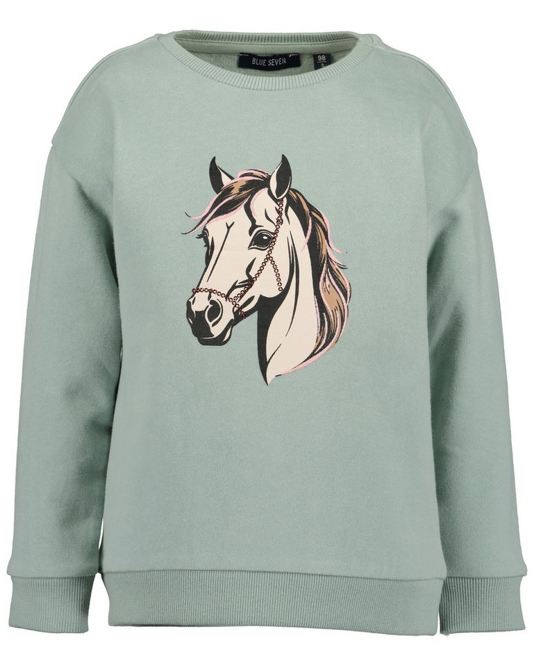 Blue Seven Sweatshirt mit hochwertigem Pferdemotiv mit Pailletten von Blue Seven
