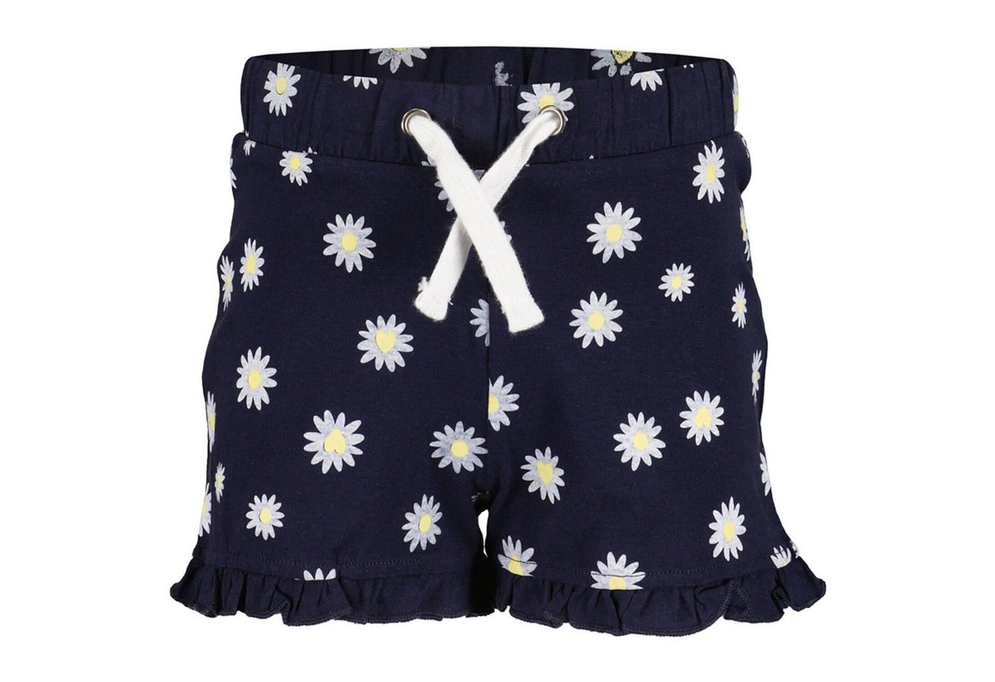 Blue Seven Sweatshorts Kinder Mädchen Shorts mit Blumen-Print - Kurze Hose mit Tunnelzug von Blue Seven