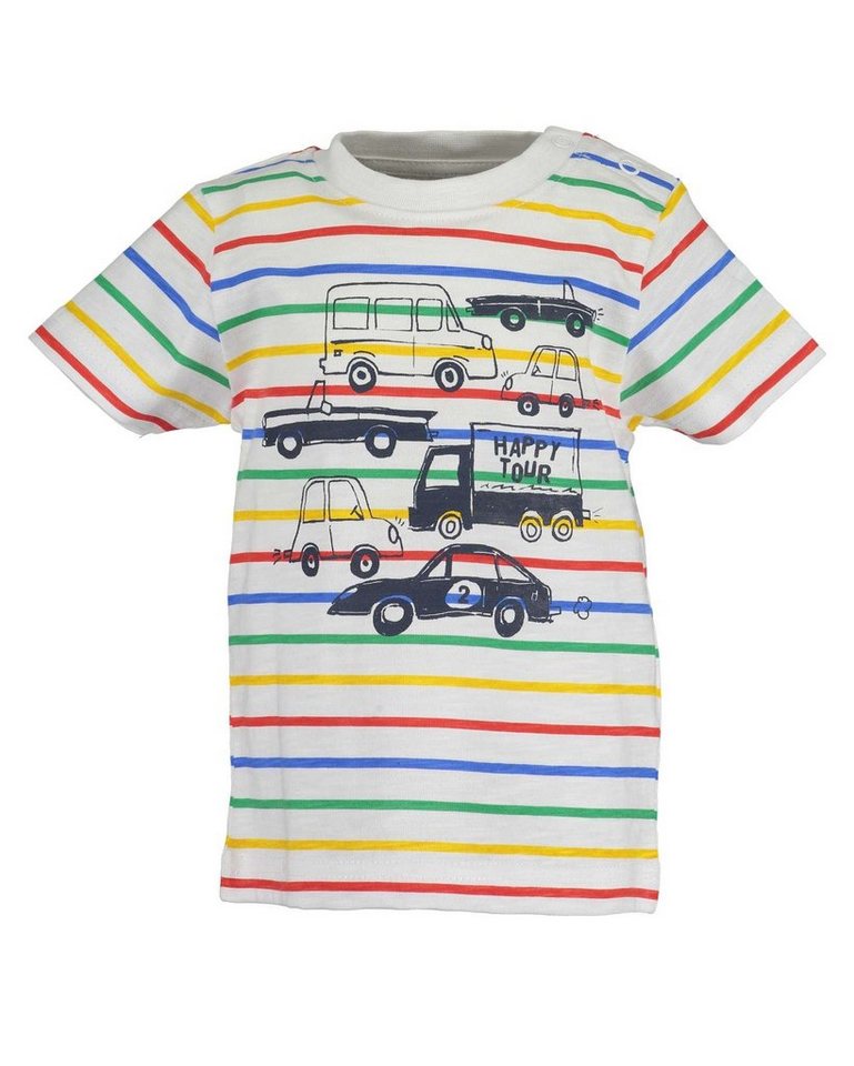 Blue Seven T-Shirt Blue Seven Baby Jungen T-Shirt mit "Cars" Print aus reiner Baumwolle, mit Frontprint von Blue Seven