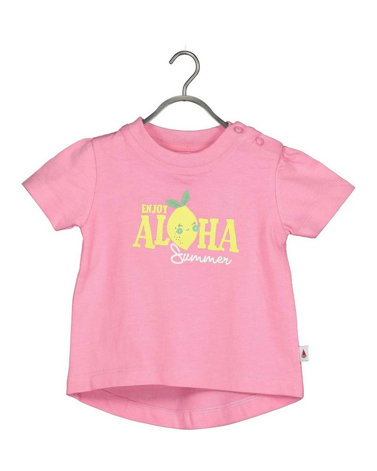 Blue Seven T-Shirt Blue Seven Baby T-Shirt in rosa mit Aloha-Print aus reiner Baumwolle, mit Frontprint von Blue Seven