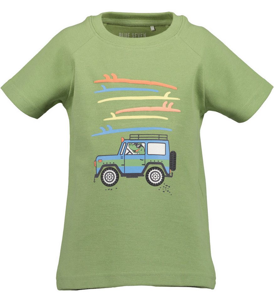 Blue Seven T-Shirt Blue Seven Jungen T-Shirt Jeep Schaumdruck grün (1-tlg) von Blue Seven