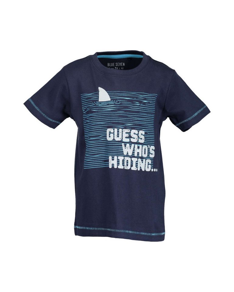 Blue Seven T-Shirt Blue Seven Jungen T-Shirt in dunkelblau Hai-Print 98 von Blue Seven