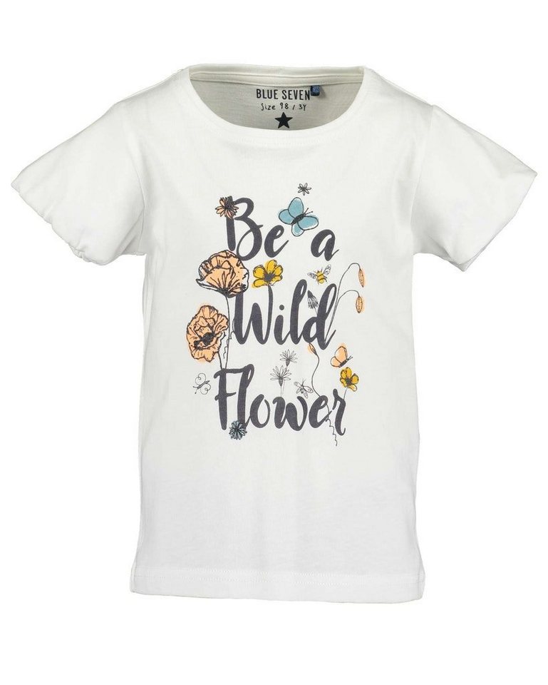 Blue Seven T-Shirt Blue Seven Mädchen Blumen T-Shirt Be a Wild Flower off-white (1-tlg) von Blue Seven