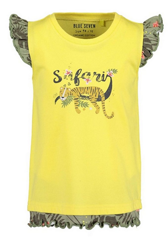 Blue Seven T-Shirt Blue Seven Mädchen T-Shirt Safari gelb (1-tlg) von Blue Seven