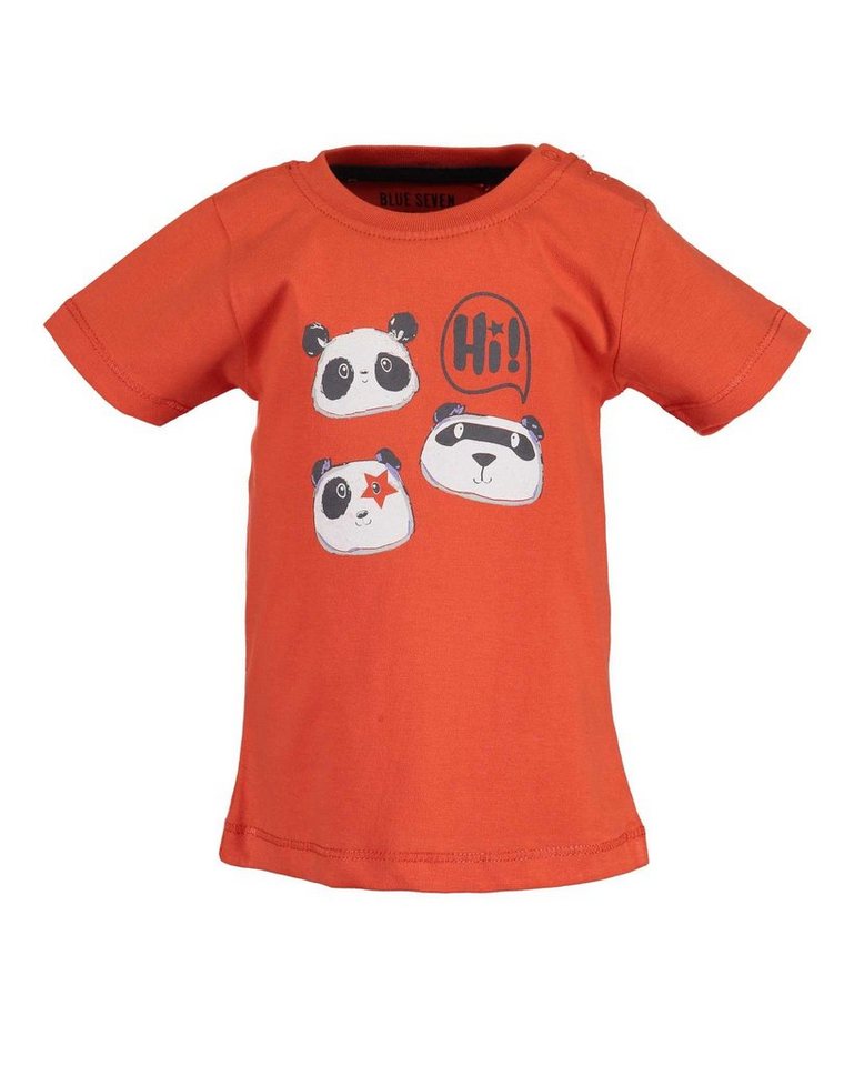 Blue Seven T-Shirt Blue Seven Unisex T-Shirt mit Print Panda" orange aus reiner Baumwolle, mit Frontprint" von Blue Seven