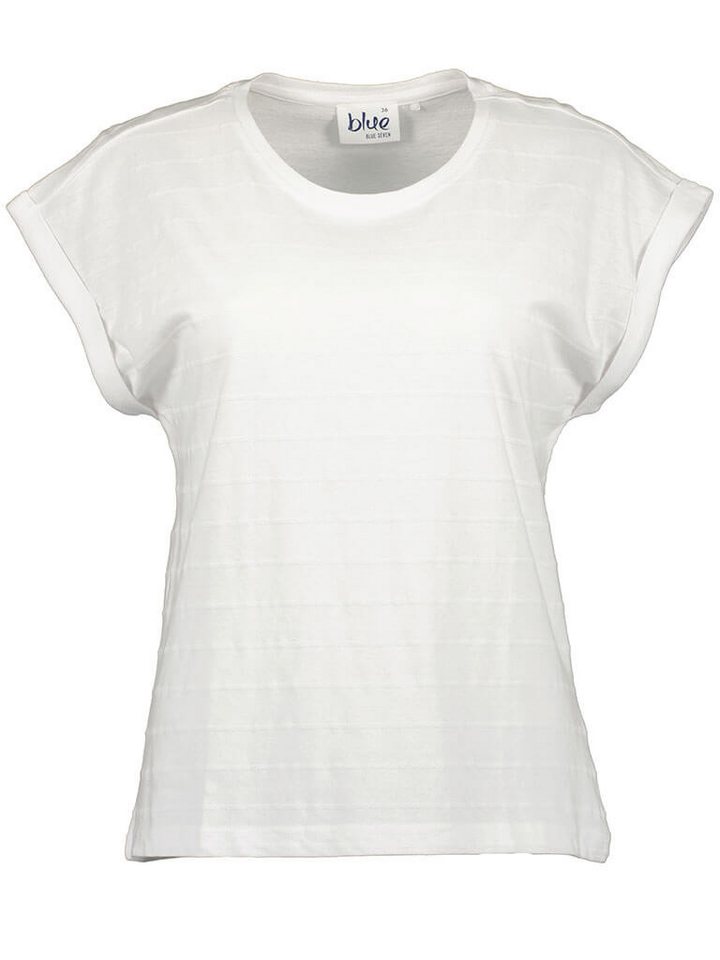 Blue Seven T-Shirt Damen Kurzarm-Shirt mit überschnittenen Schultern - Dezent gestreift von Blue Seven