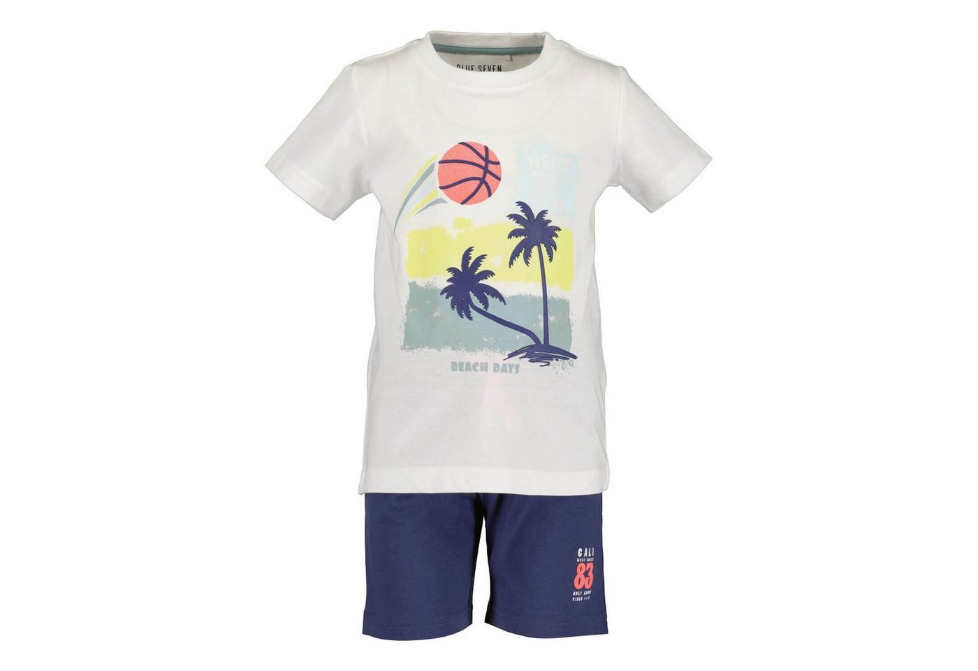 Blue Seven T-Shirt Jungs Kurzarm-Shirt & Shorts im Set - Shirt und Kurze Hose mit Print von Blue Seven