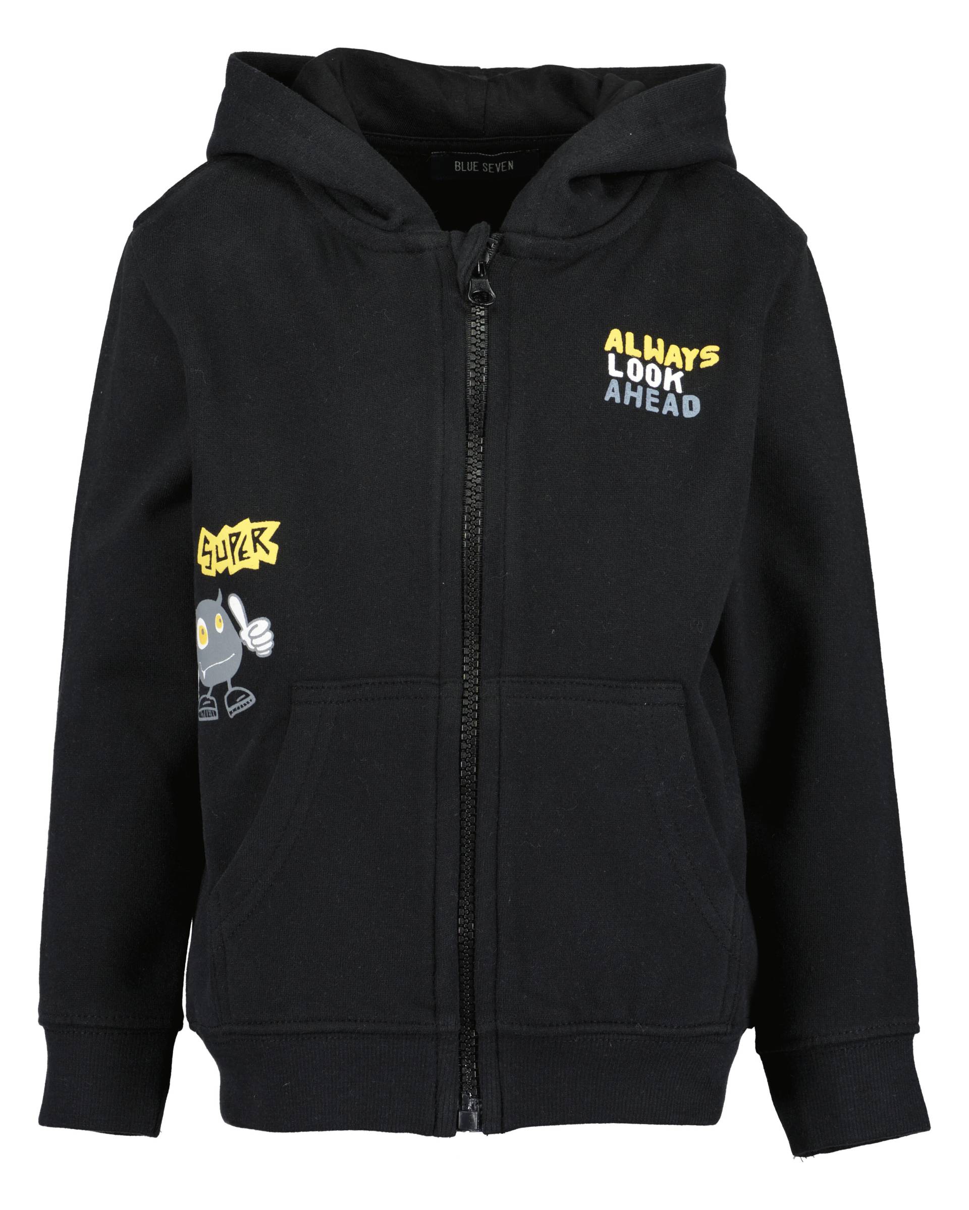 Blue Seven - kl Kn Sweatjacke, Kapuze schwarz - Gr. - 104 von Blue Seven