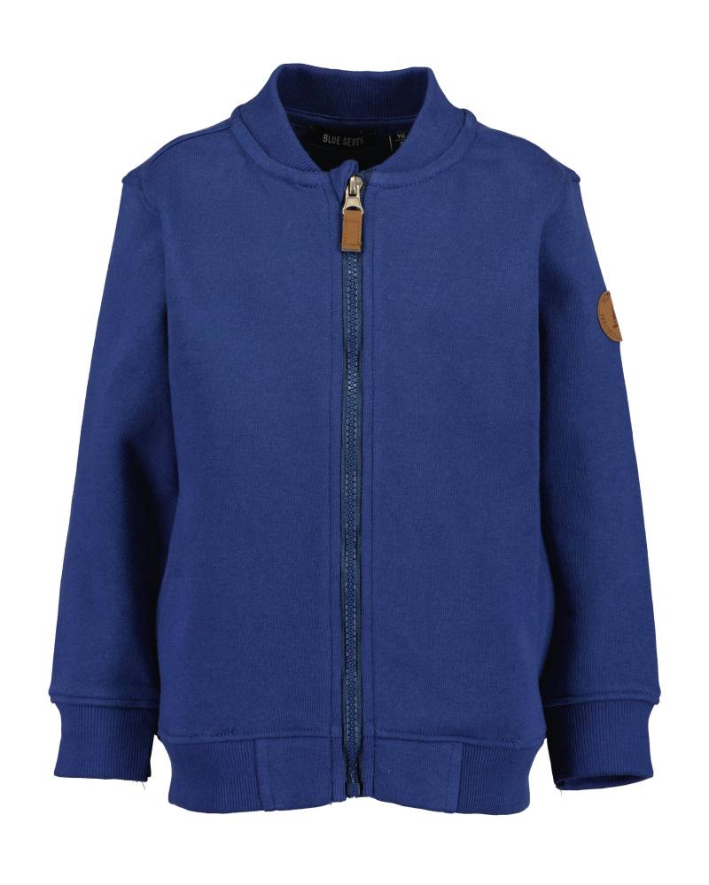 Blue Seven - kl Kn Sweatjacke, Rippkragen blau - Gr. - 98 von Blue Seven