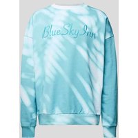 Blue Sky Inn Oversized Sweatshirt mit Label-Stitching in Hellblau, Größe L von Blue Sky Inn